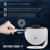 Galaxy Star Projector with 12 Films - Rotating Dreamy Sky & Universe Light for Bedroom Atmosphere